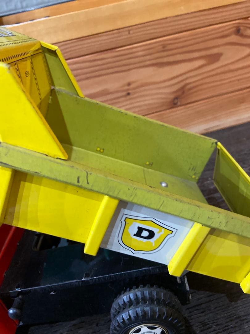 ブリキ玩具箱付き　DAITO フリクションダンプ　ボンネットトラック　昭和レトロ