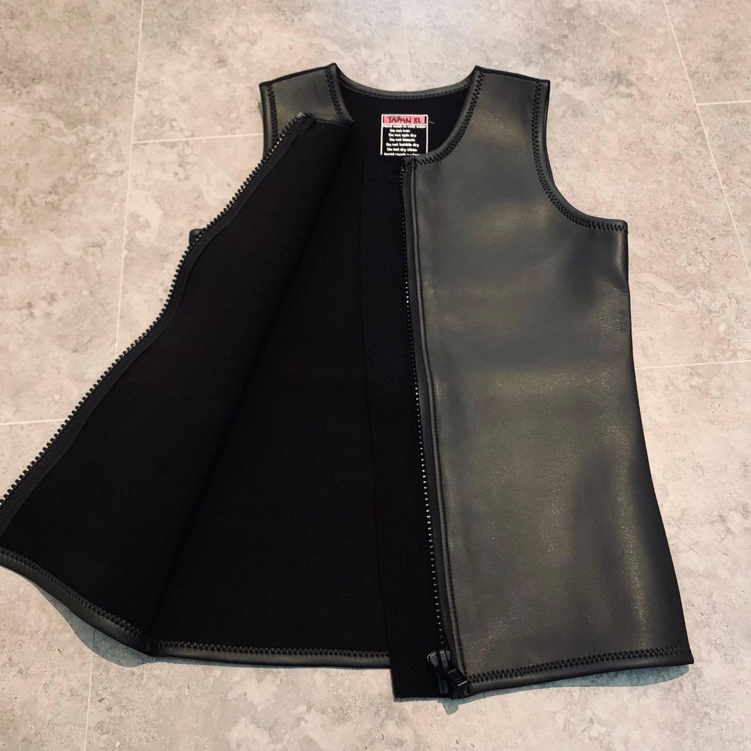 日本製 スキン ベスト 2ミリ フロントジップ タッパ ラバー ウェットスーツL