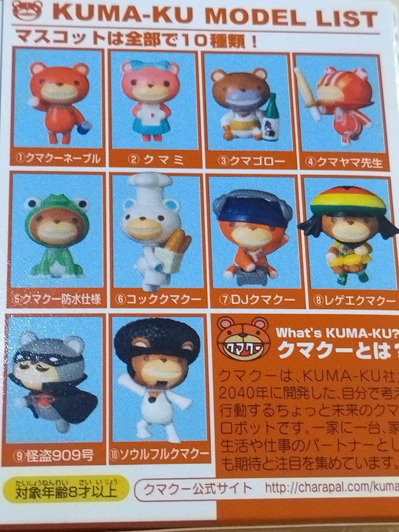 Kabaya クマクーコレクション 全10種類 コンプリート フィギュア