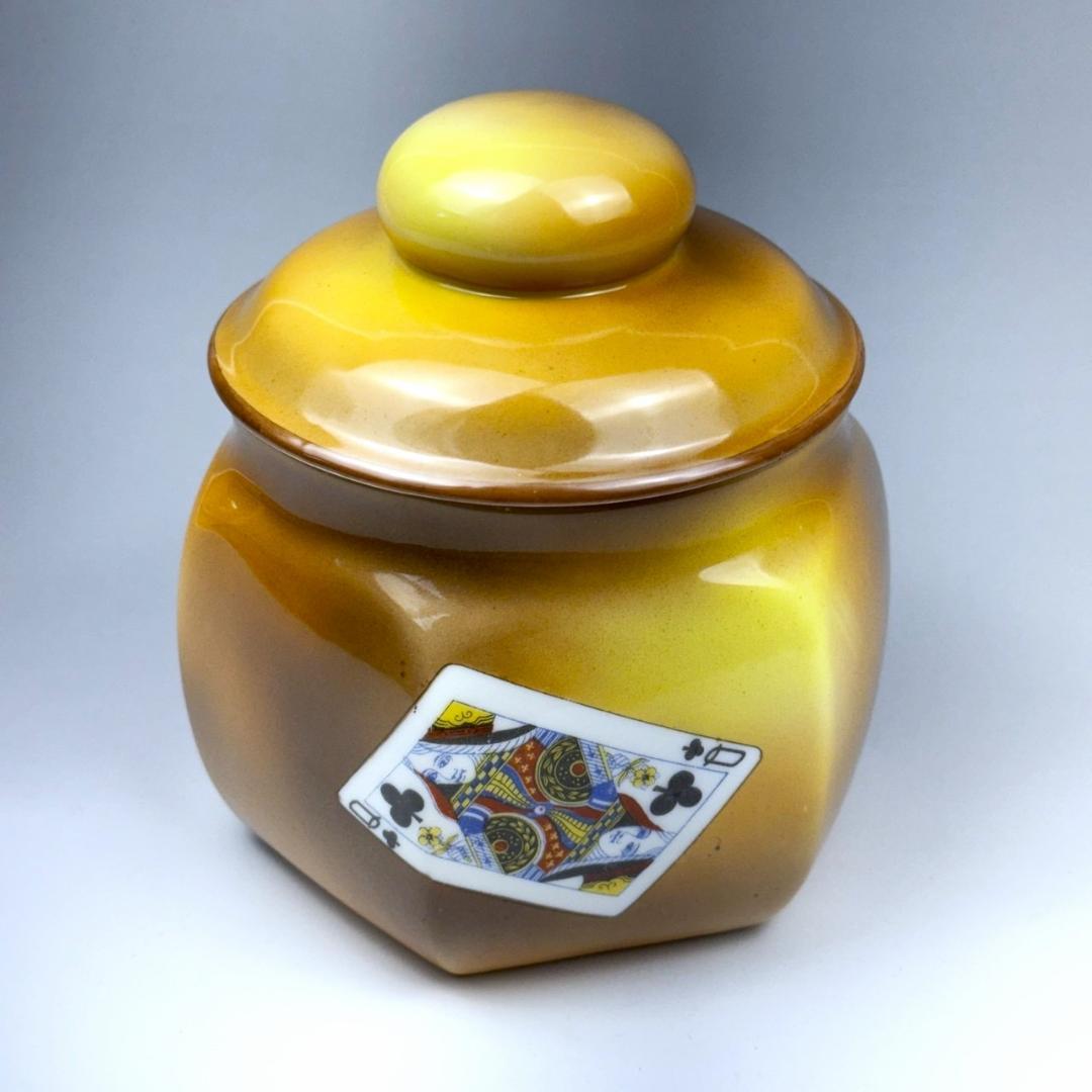 オールドノリタケ トランプ ヒュミドール ノリタケ カード 蓋物 葉巻入