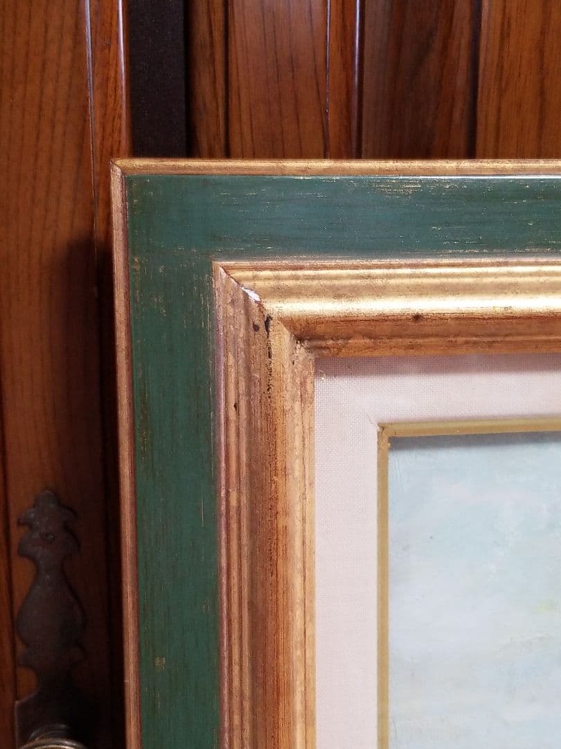 窓辺の薔薇 堀哲夫 黄色のバラの油彩画 大作