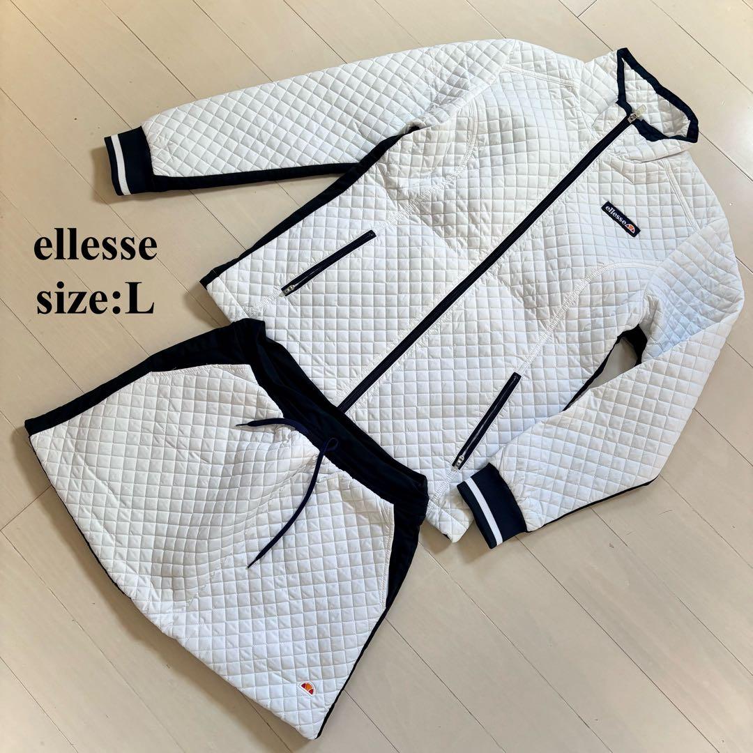 ellesse エレッセ　テニス　キルティングセットアップ　L リバーシブル