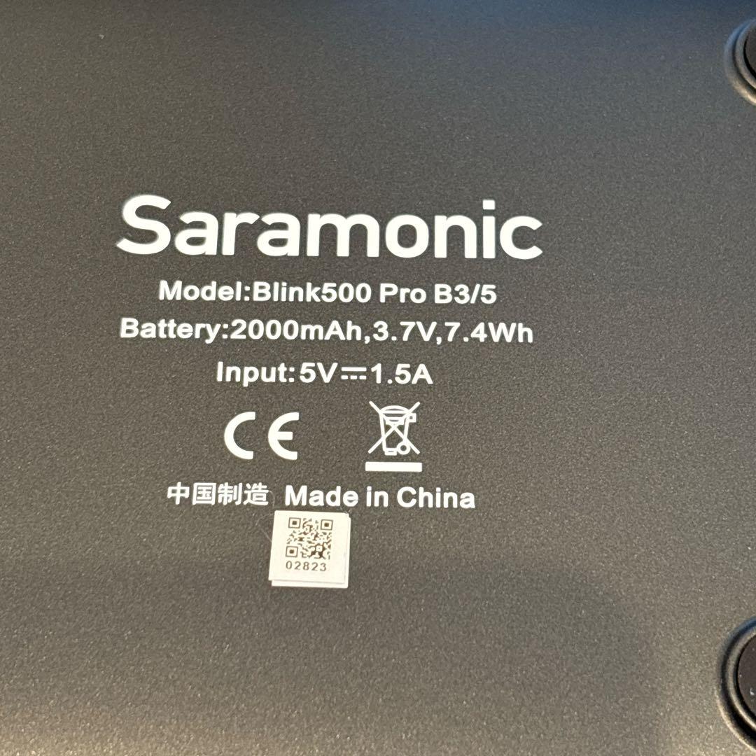 Saramonic サラモニック 2.4G超小型ワイヤレスマイクシステム 黒
