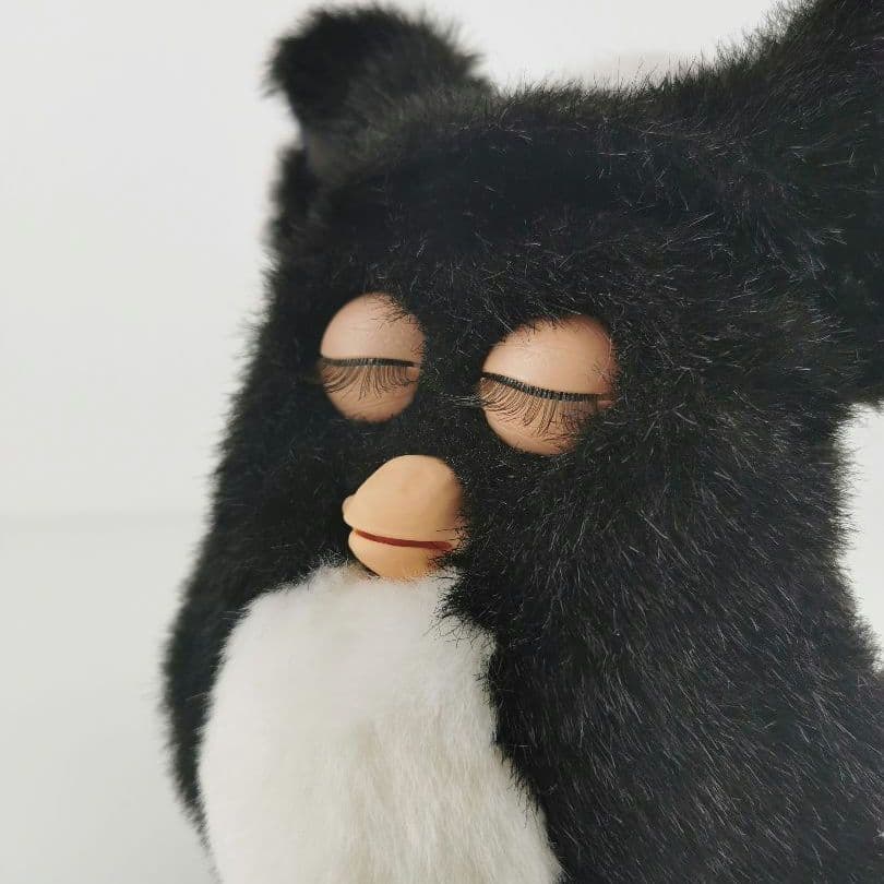 【稼動品】ファービー2 ミルキーパンダ ブルーアイ ドイツ語 箱・スプーン付き