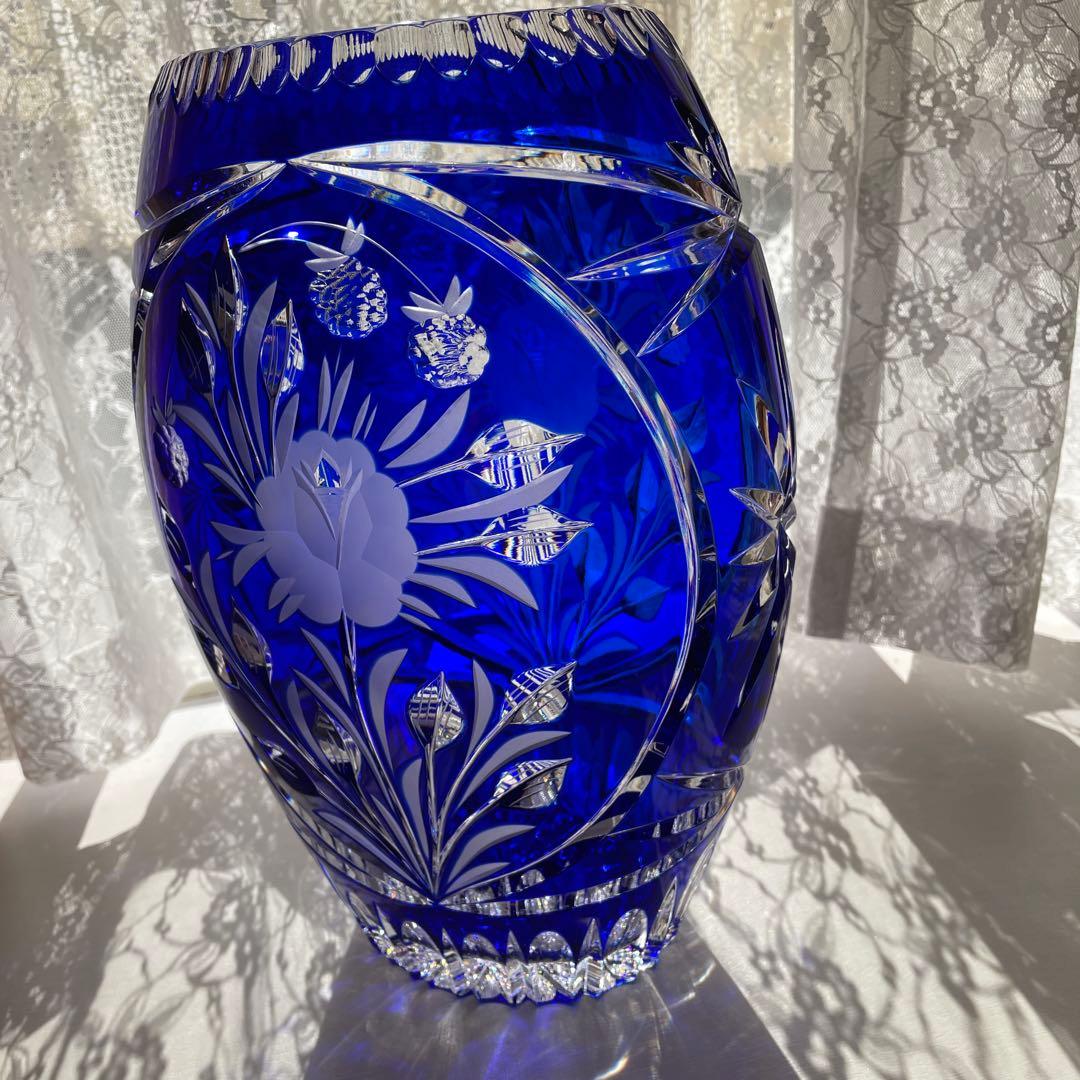 DRESDEN KRISTALドレスデンクリスタル　フラワーベース花器花瓶ガラス