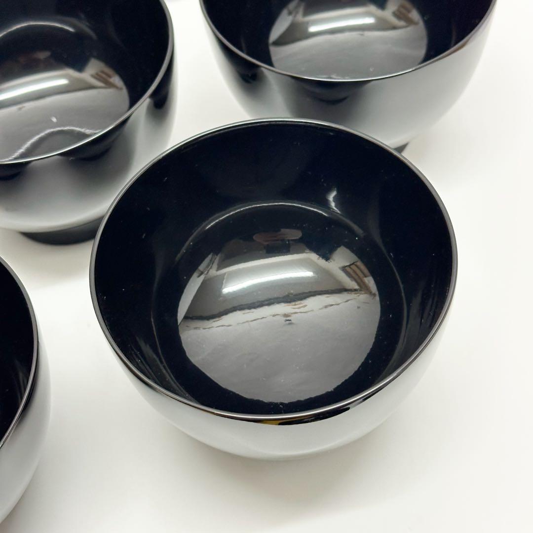 未使用 輪島塗 最高峰 慶塚作 吸物椀 5客セット 草花絵替蒔絵 共箱付