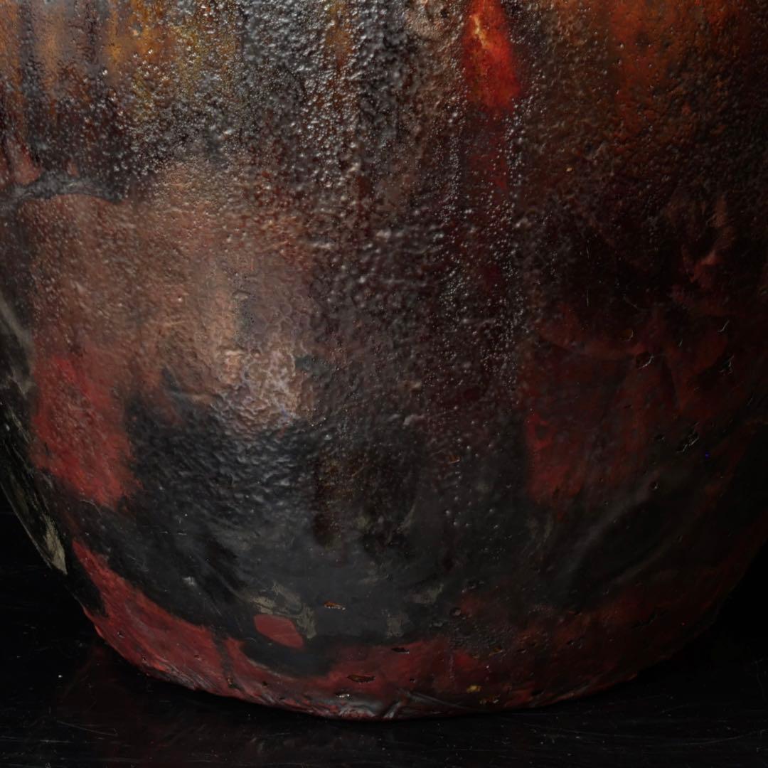 楽吉左衛門 楽焼 火鉢 手焙 高さ23㎝ 共箱付 茶道具 時代物 古美術 骨董品