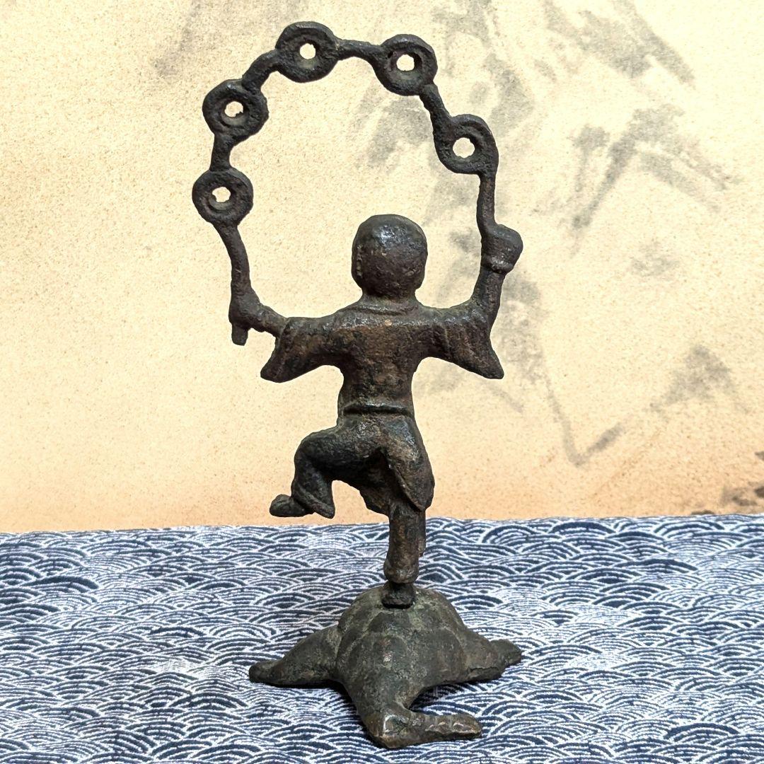 雷神三本脚蛙　唐物　縁起物　置物　　　　　骨董品　アンティーク　レトロ