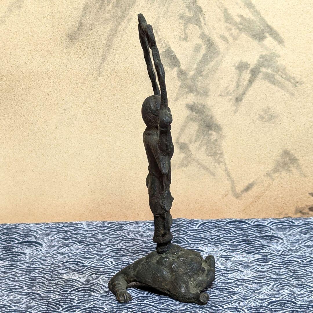 雷神三本脚蛙　唐物　縁起物　置物　　　　　骨董品　アンティーク　レトロ