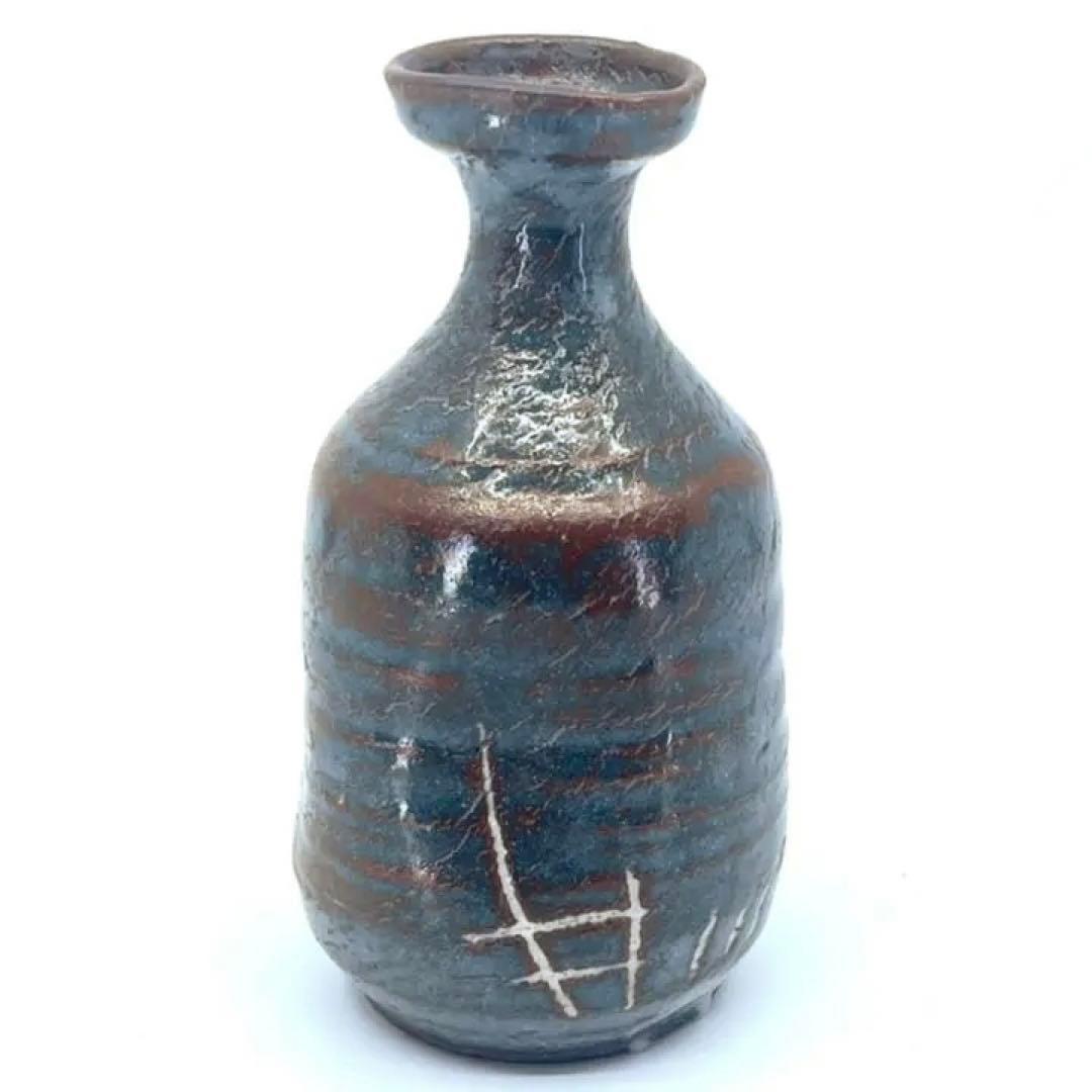 笠原窯　水野露堂/二郎造　鼠志野とっくり