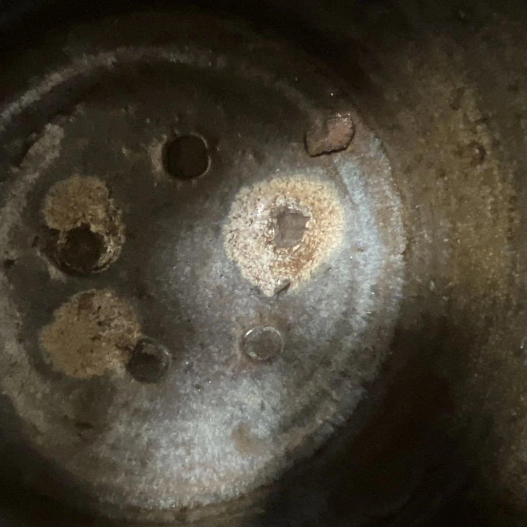 江戸時代物 茶道具 古唐津 水指 塗蓋 朝鮮唐津 骨董 古道具 古玩