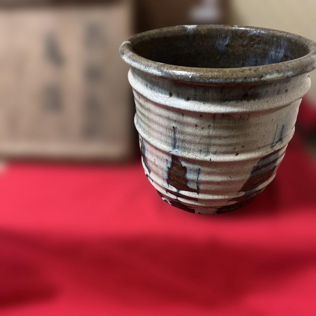 江戸時代物 茶道具 古唐津 水指 塗蓋 朝鮮唐津 骨董 古道具 古玩