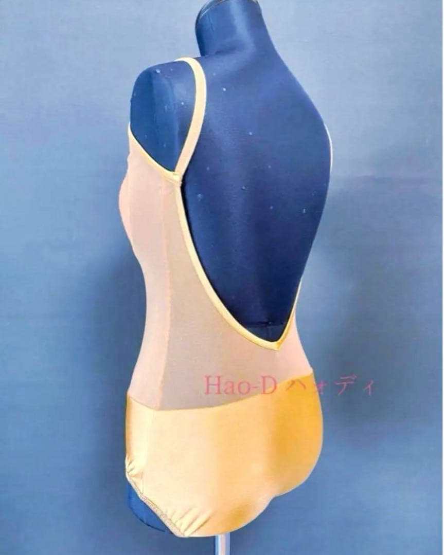 Hao-D★新品★M★肌色★レオタード★胸パット付きインナー★バレエ★ハオディ