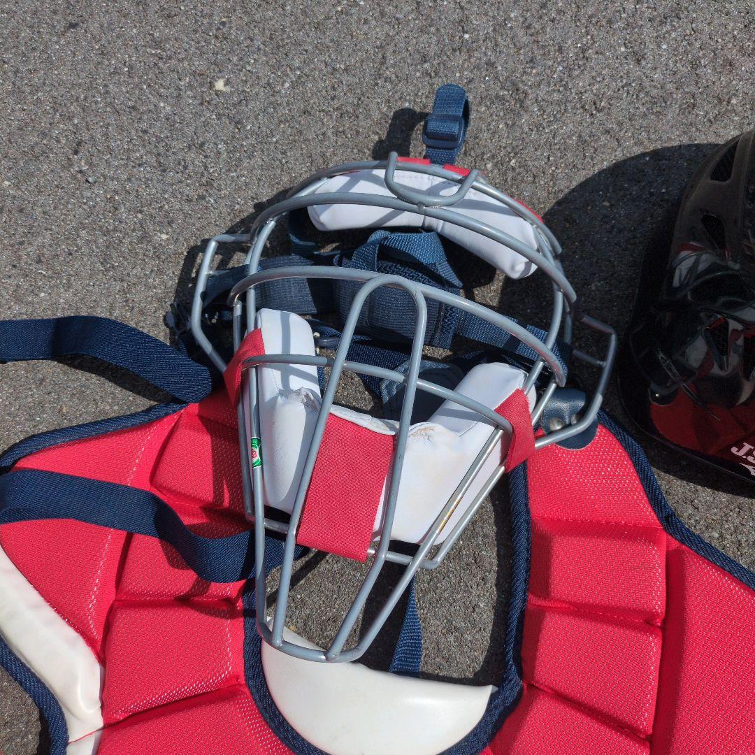 久保田スラッガーキャッチャー用防具セット(現行モデル)＆ヘルメットの4点セット