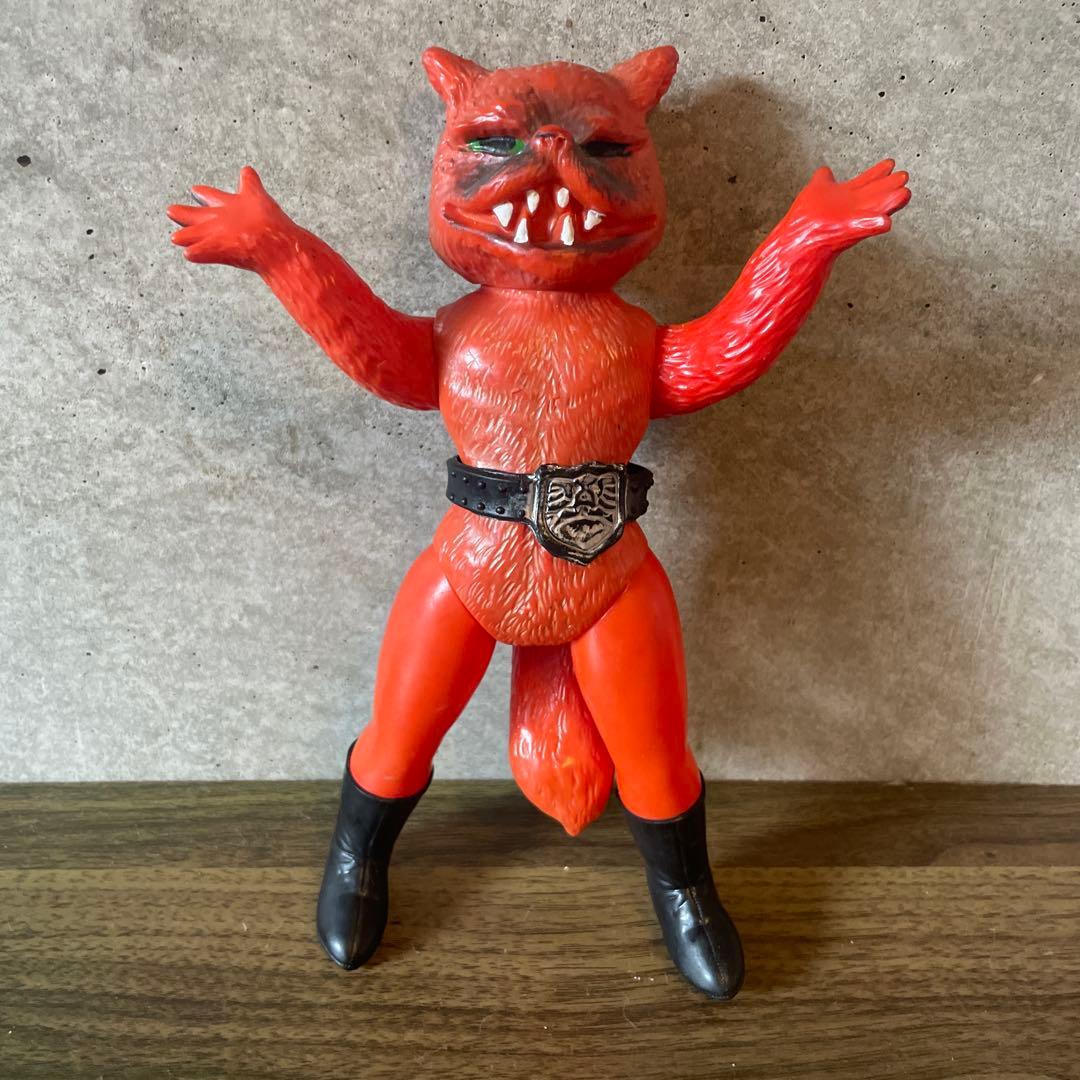 週末削除旧バンダイ当時物仮面ライダー怪人ムササビードルソフビ落書きなし刻印あり