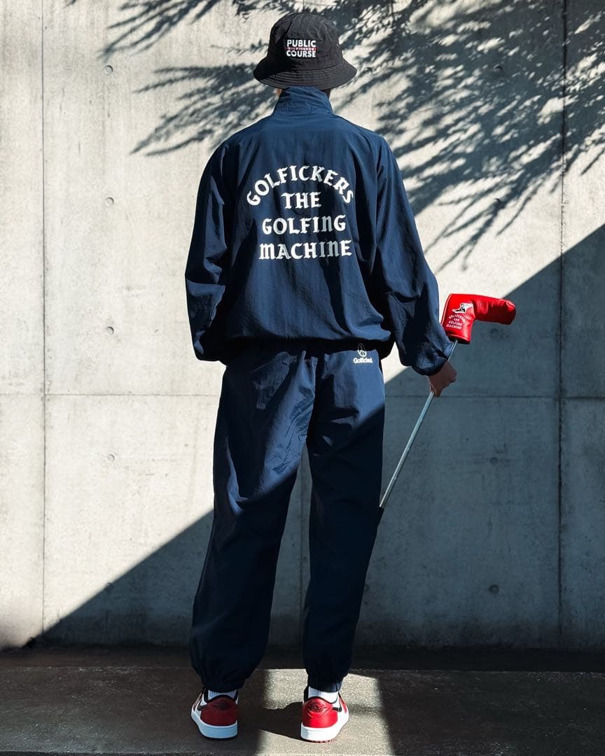 ゴルフィッカーズ ナイロン　トレーニングセットアップ Navy XL