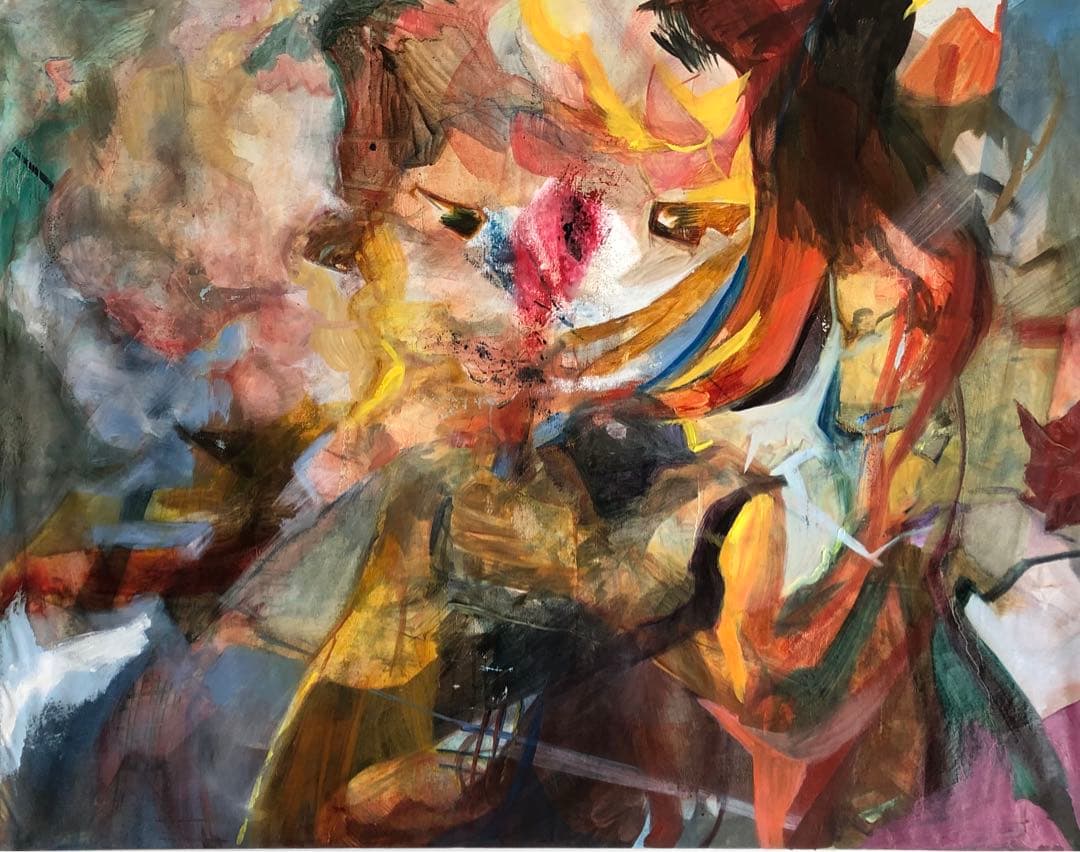 【F50号】sunday park サンデーパーク原画 oil painting