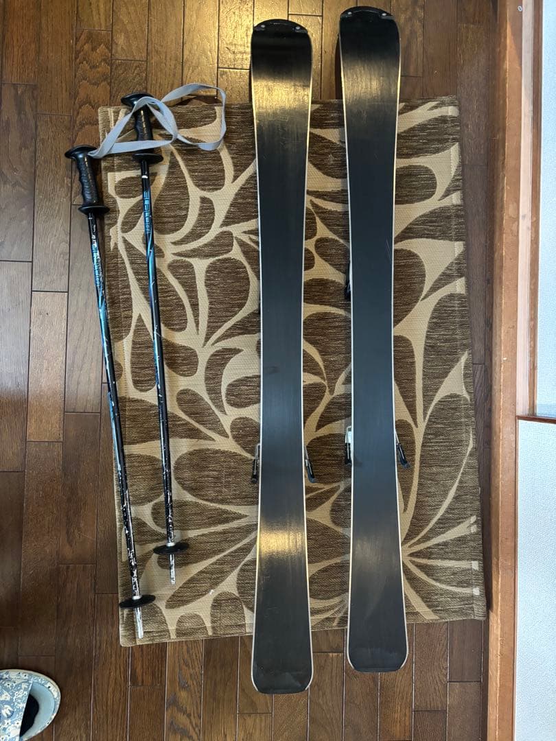 ジュニアスキー110cm/ストック80cm（ワックス済み）