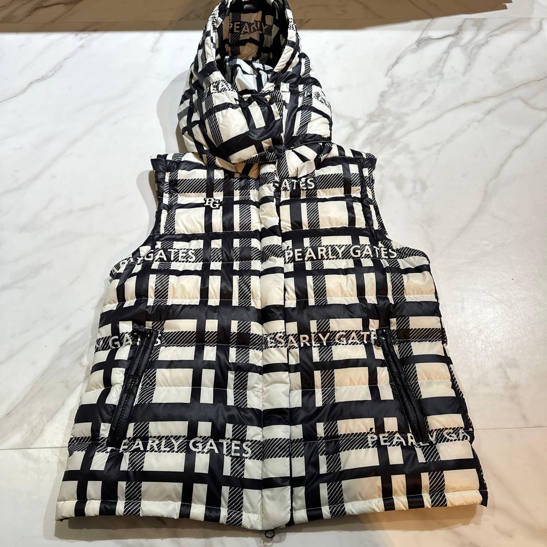 PEARLY GATES チェック柄ジャケット フード付き