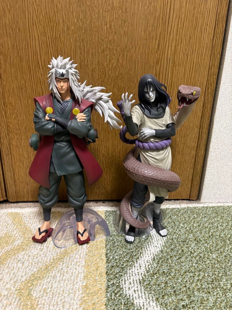 [訳あり必ず説明文をお読みください]ナルト疾風伝一番くじ　A賞自来也&B賞大蛇丸