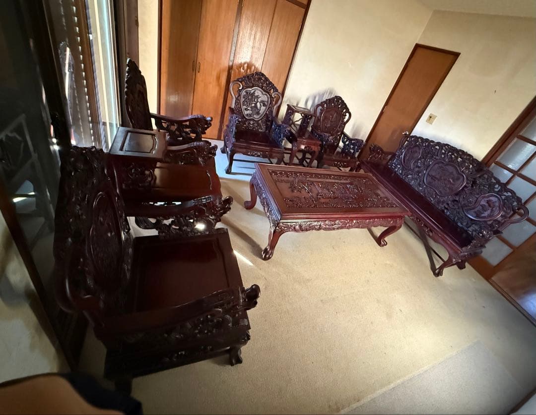 アンティーク家具 紅木家具 1人用椅子