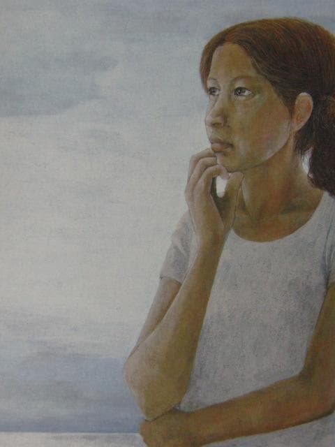 丹羽尚子、【予感】、希少な額装用画集より、新品額装付、状態良好