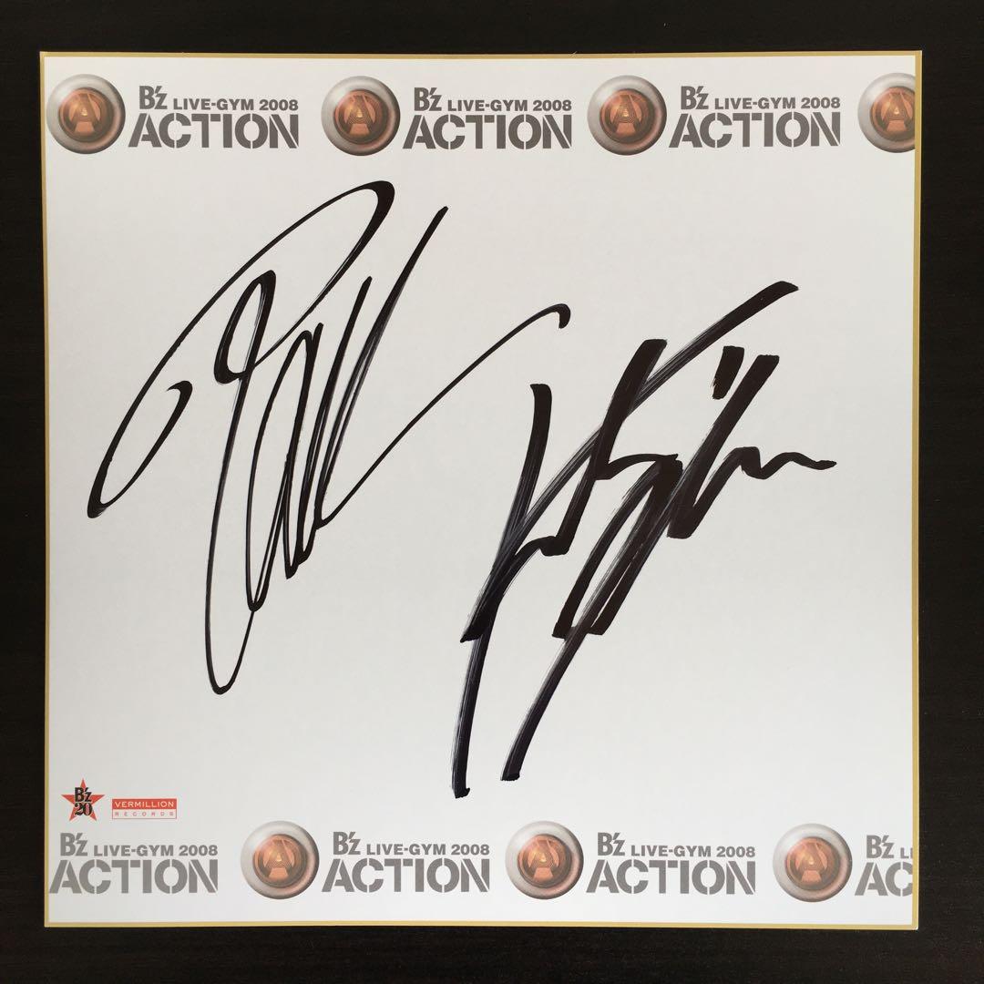 B'z 直筆サイン　2008年ACTIONツアー