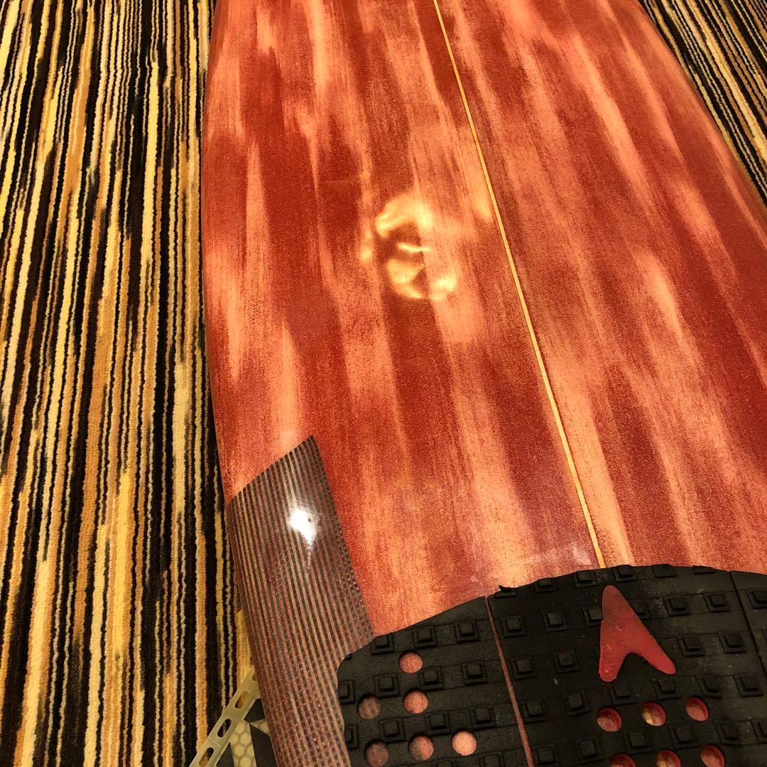 STYLISHサーフボード中古(着払い購入者様負担)クアッドフィン付、5プラグ