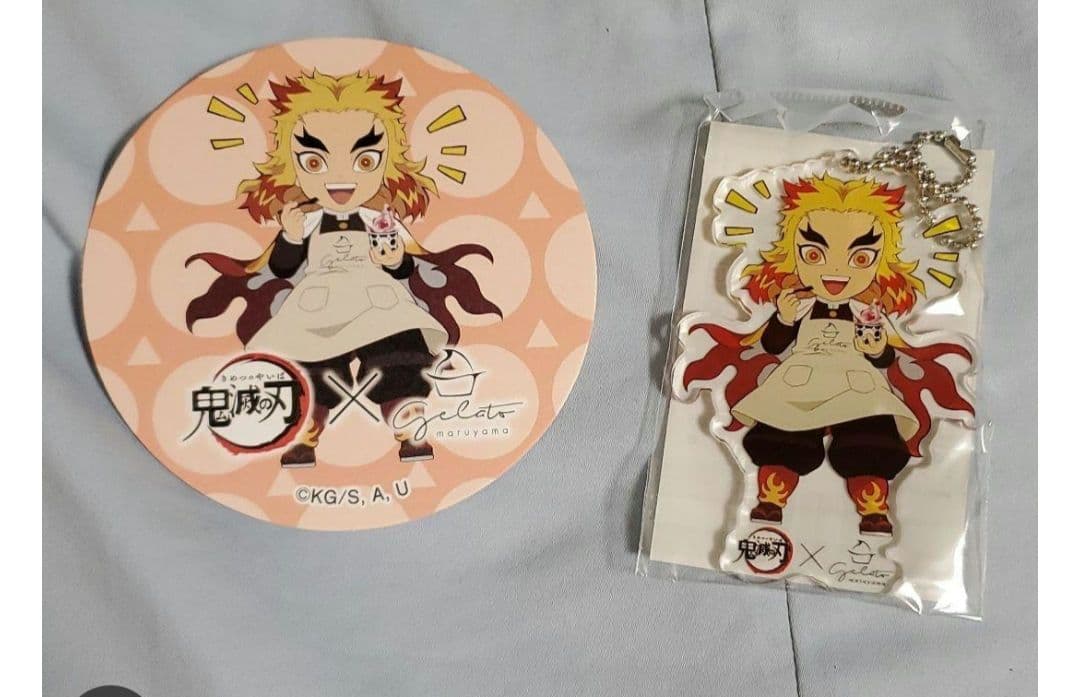 鬼滅の刃　円山コラボ　コースター　アクリルキーホルダー