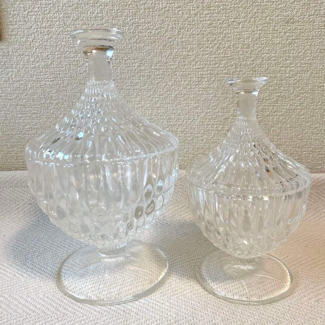 70年代 クリア プレスガラス テーブル セット売 確認ページのため購入不可❗️