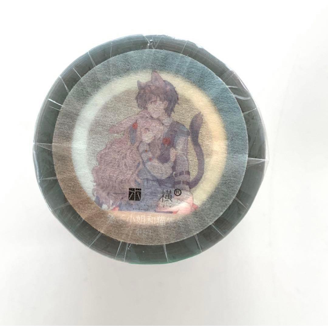 M1270.一木一横 兔子小姐和猫先生 マスキングテープ PET