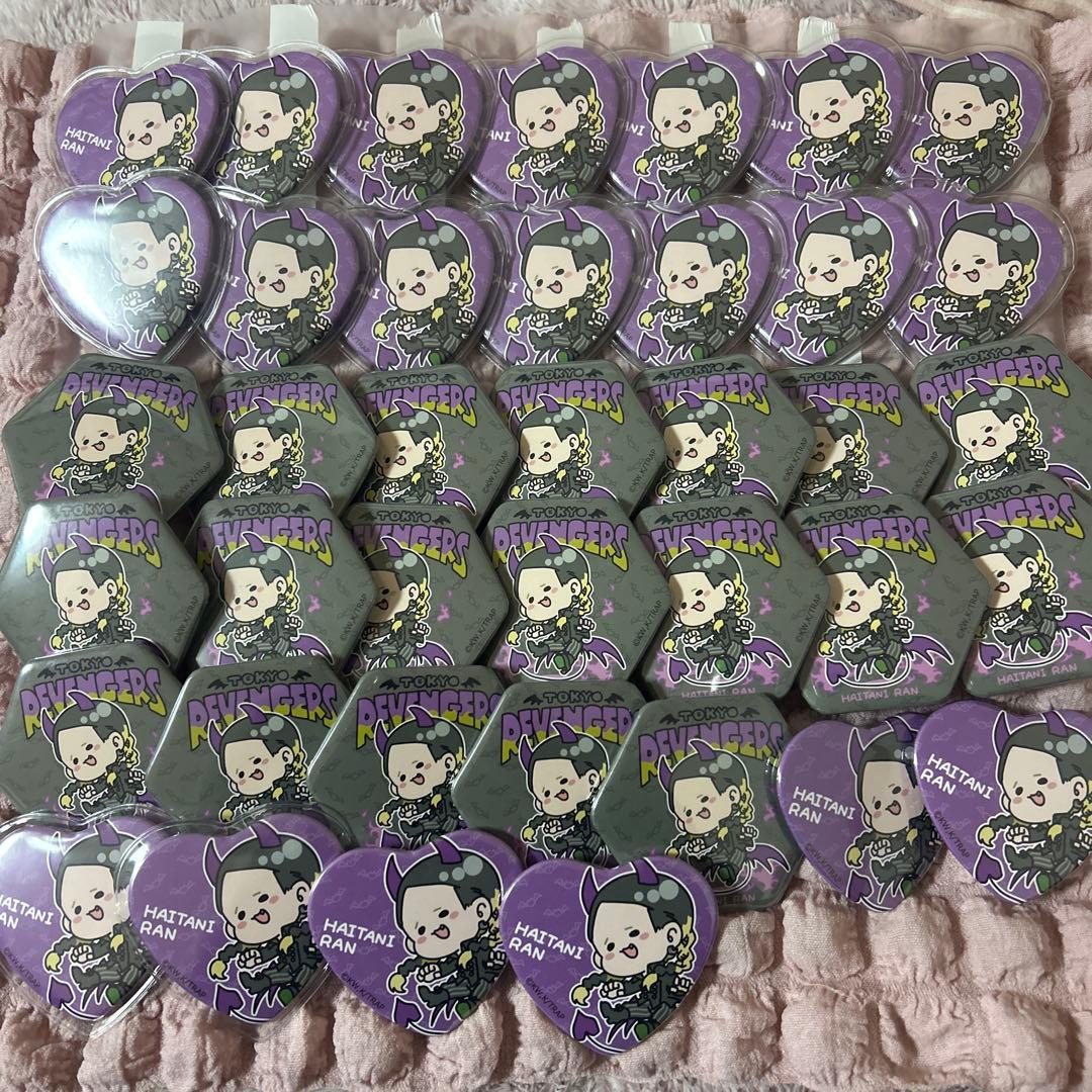 東京リベンジャーズ 東リべ 灰谷蘭 ハート型缶バッジ 六角形缶バッジ