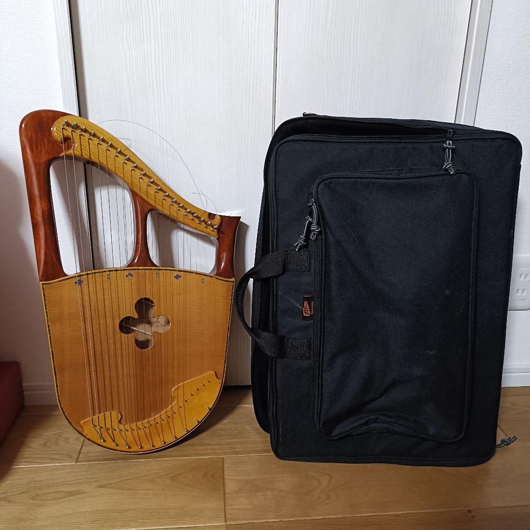 32弦　ライアー　ライヤー　ハープ　竪琴 弦楽器　ケース付き　楽器