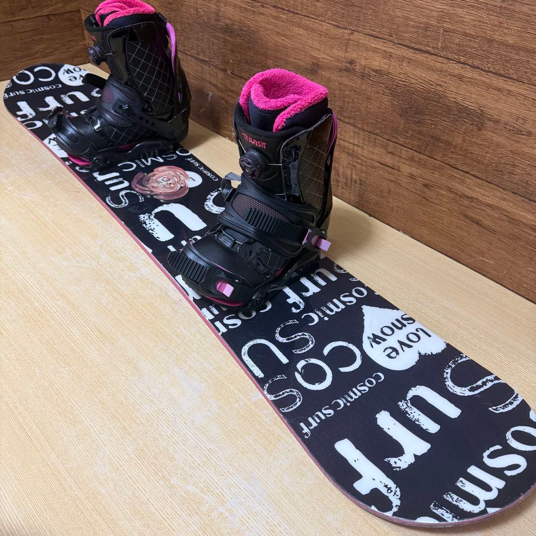 COSMIC SURF　初心者オススメ　レディース　スノーボード4点　143cm