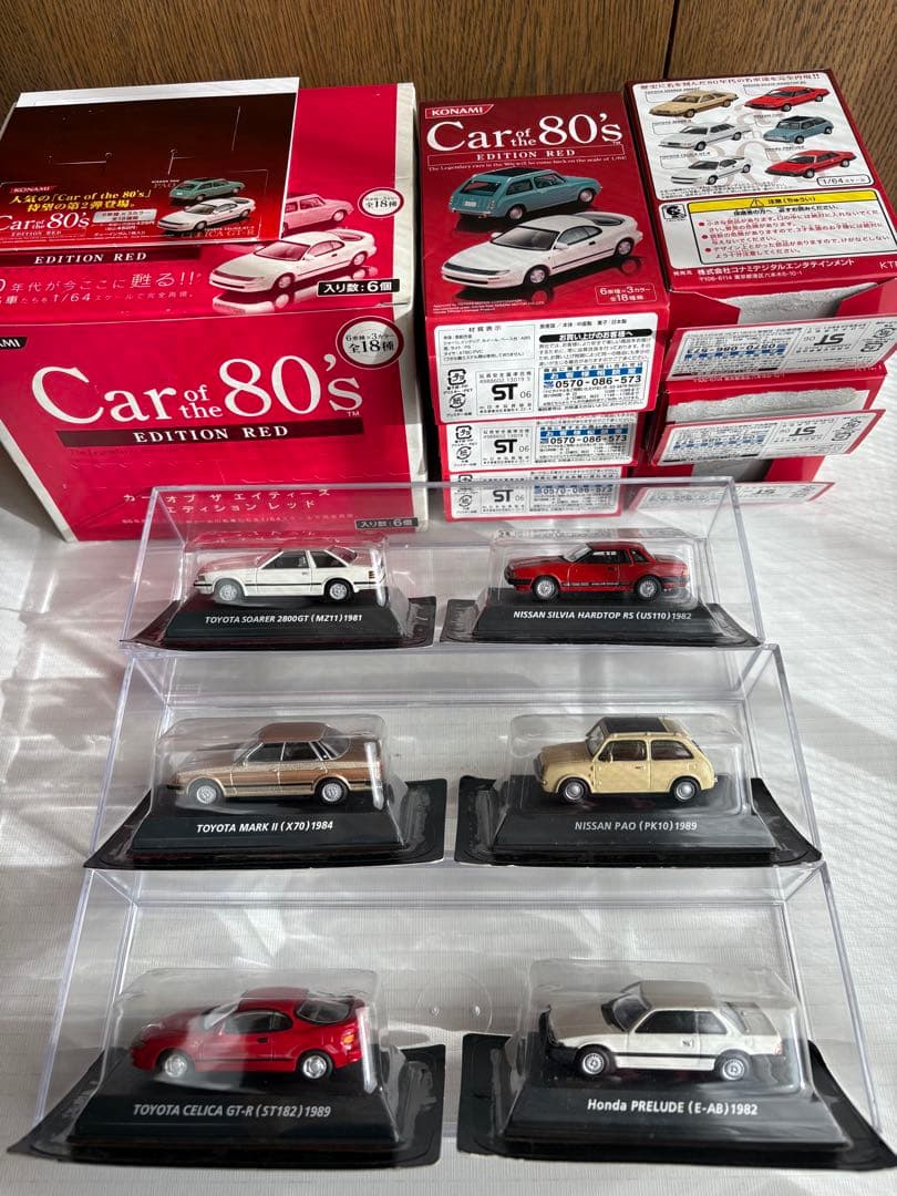 Car of the 80's ミニカー　6種類6台セット　KONAMI