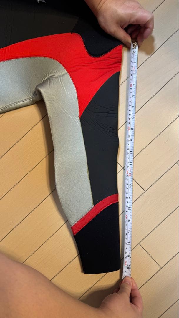 ネオプレン フルスーツ 黒 赤