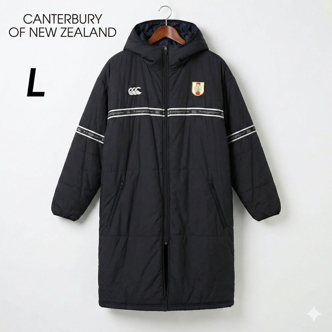 カンタベリー ベンチコート L 中綿 ロング 黒 ラグビー 日本製
