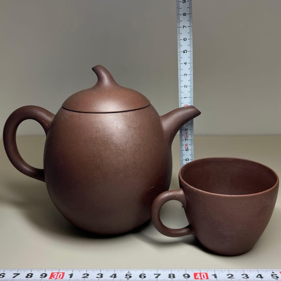 中国宣興　朱泥茶器セット2点　東Y7-1224①タウル