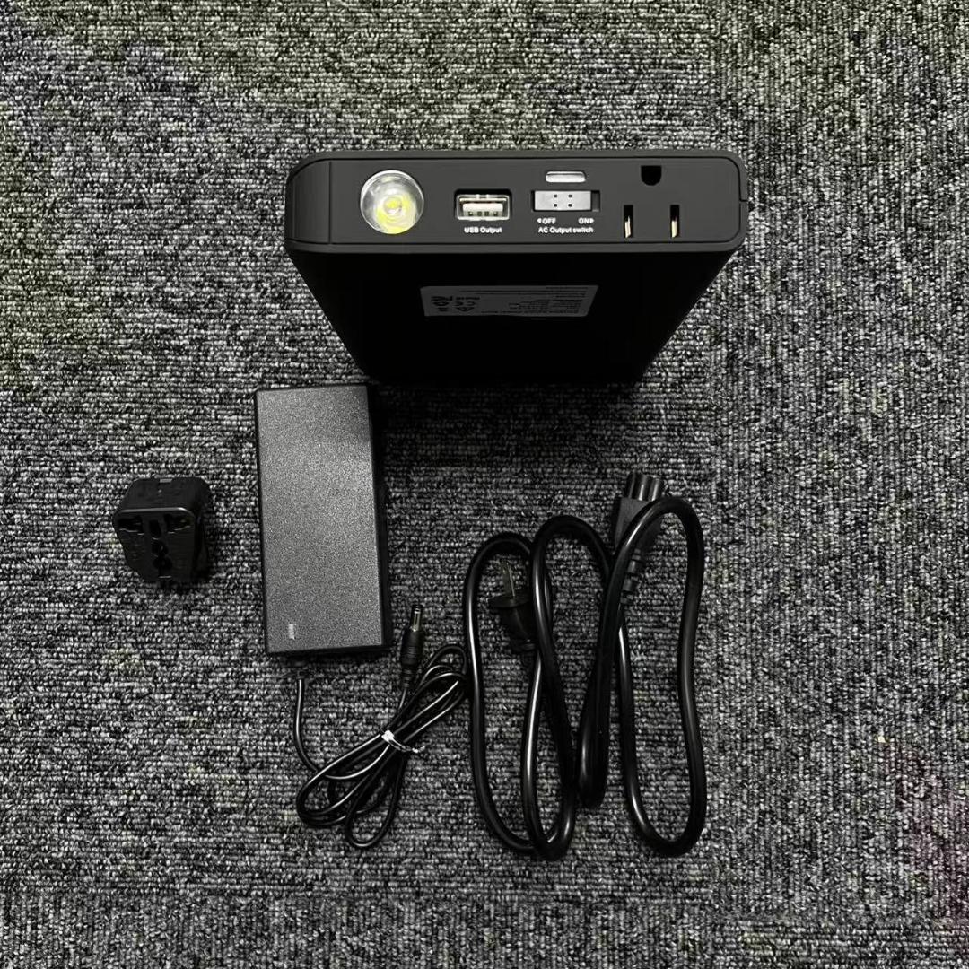 お洒落　ポータブルAC電源 24000mAh 急充 防災・アウトドア LED付き