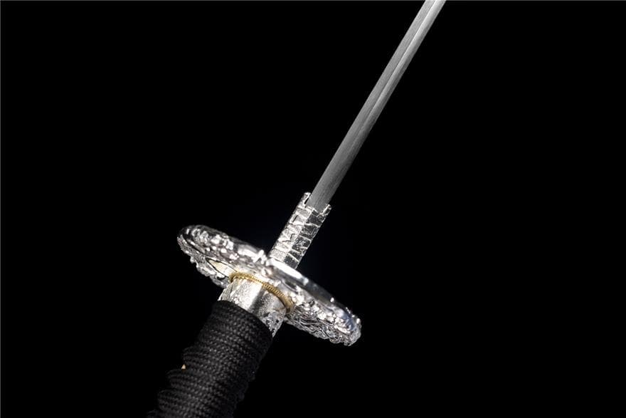 T 10焼刃木の葉紋侍刀『銀貔貅』 日本刀 模造刀 居合刀