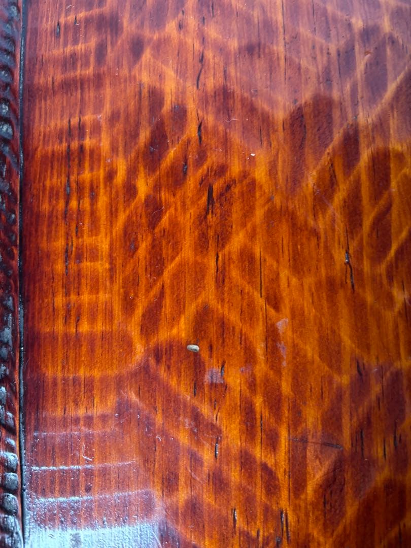 アンティーク　讃岐彫　古い松材のくり貫き角盆(四方盆)5枚セット