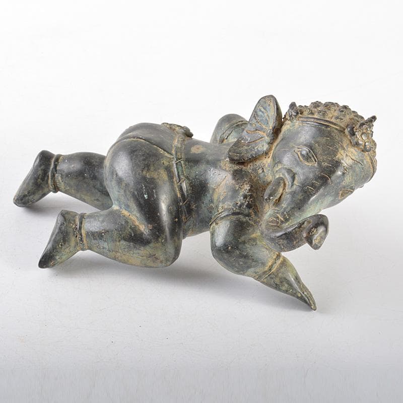 仏教美術　古銅青銅　ガネーシャ象神　仏像　V　R5116