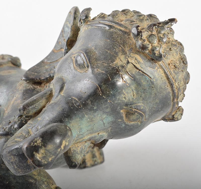 仏教美術　古銅青銅　ガネーシャ象神　仏像　V　R5116