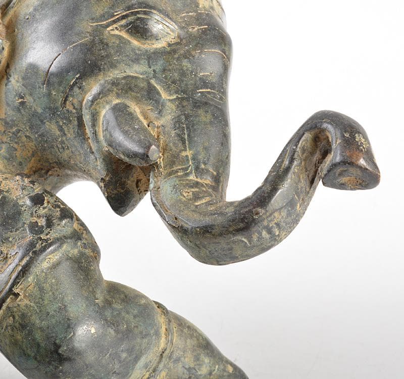 仏教美術　古銅青銅　ガネーシャ象神　仏像　V　R5116