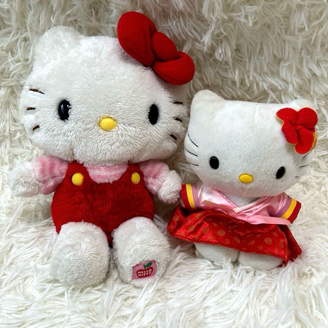 【希少】【レア】ハローキティ レトロ スタンダード ぬいぐるみ 2個セット