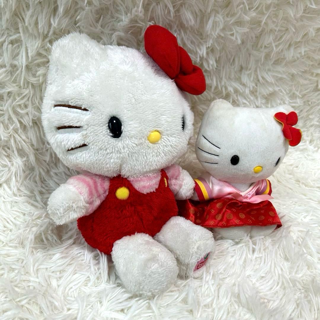 【希少】【レア】ハローキティ レトロ スタンダード ぬいぐるみ 2個セット