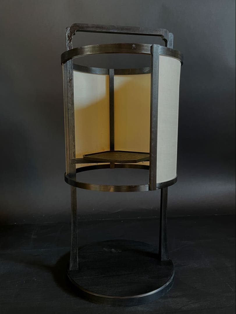 割引‼️【未使用 保管品】「母」 丸型 行灯 丸行灯 アンティーク調 (あ)