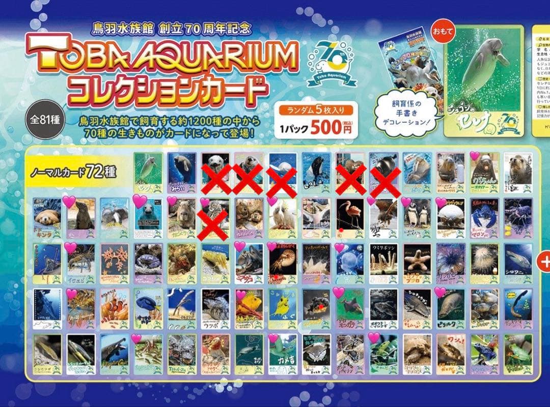 鳥羽水族館 コレクションカード とばすい コレカ トレカ トレーディングカード