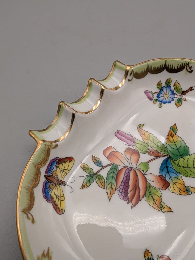 ヘレンド　ヴィクトリアブーケ　灰皿　アッシュトレイ　小物入れ　小皿