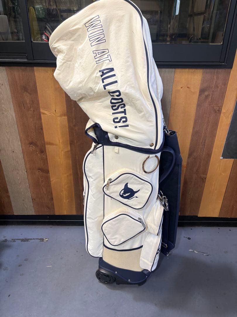 WAAC キャディバッグ ホワイト・ネイビー